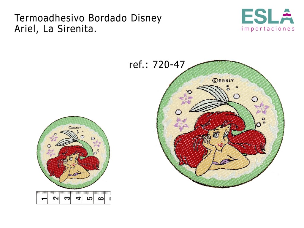 TERMOADHESIVO BORDADO DISNEY LA SIRENITA 720-47 ARIEL