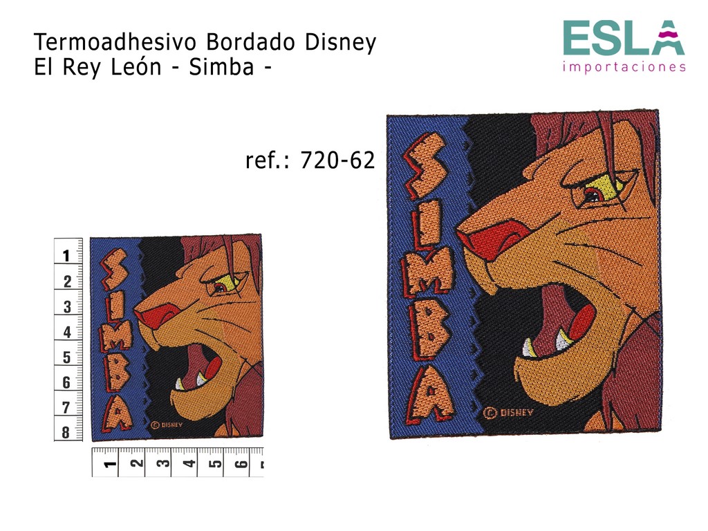 TERMOADHESIVO BORDADO DISNEY EL REY LEON 720-62 SIMBA
