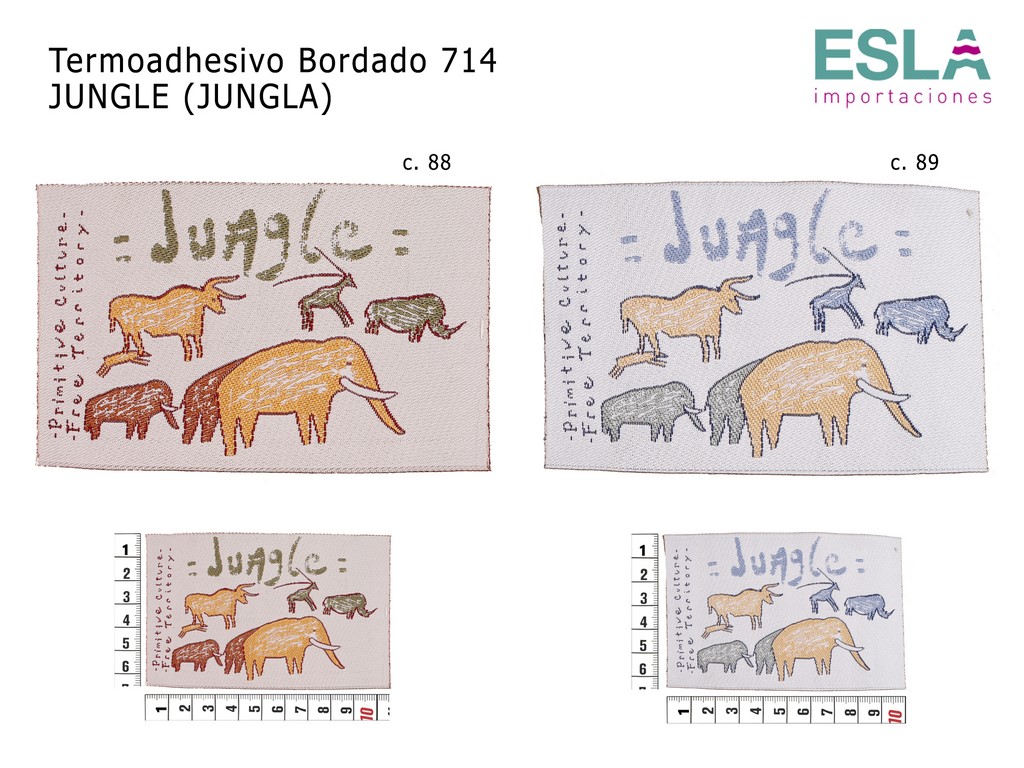 TERMOADHESIVO BORDADO ANIMALES JUNGLA JUNGLE 714