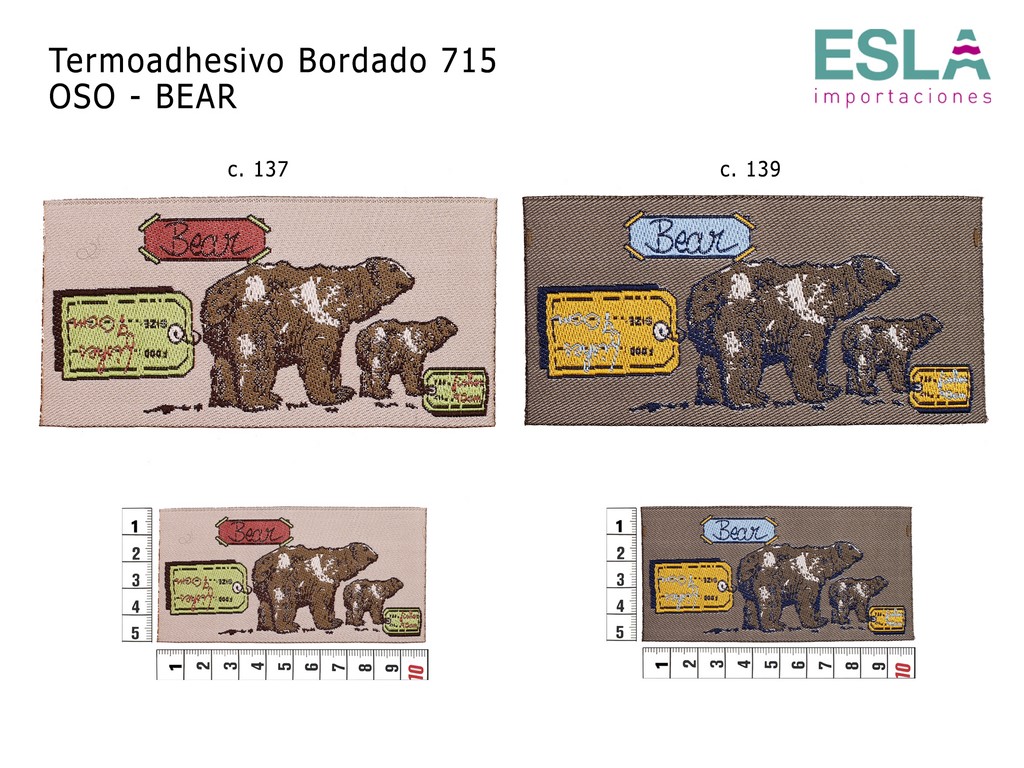 TERMOADHESIVO BORDADO OSO BEAR 715