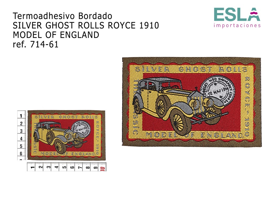 TERMOADHESIVO BORDADO COCHE ROLLS ROYCE 714-61