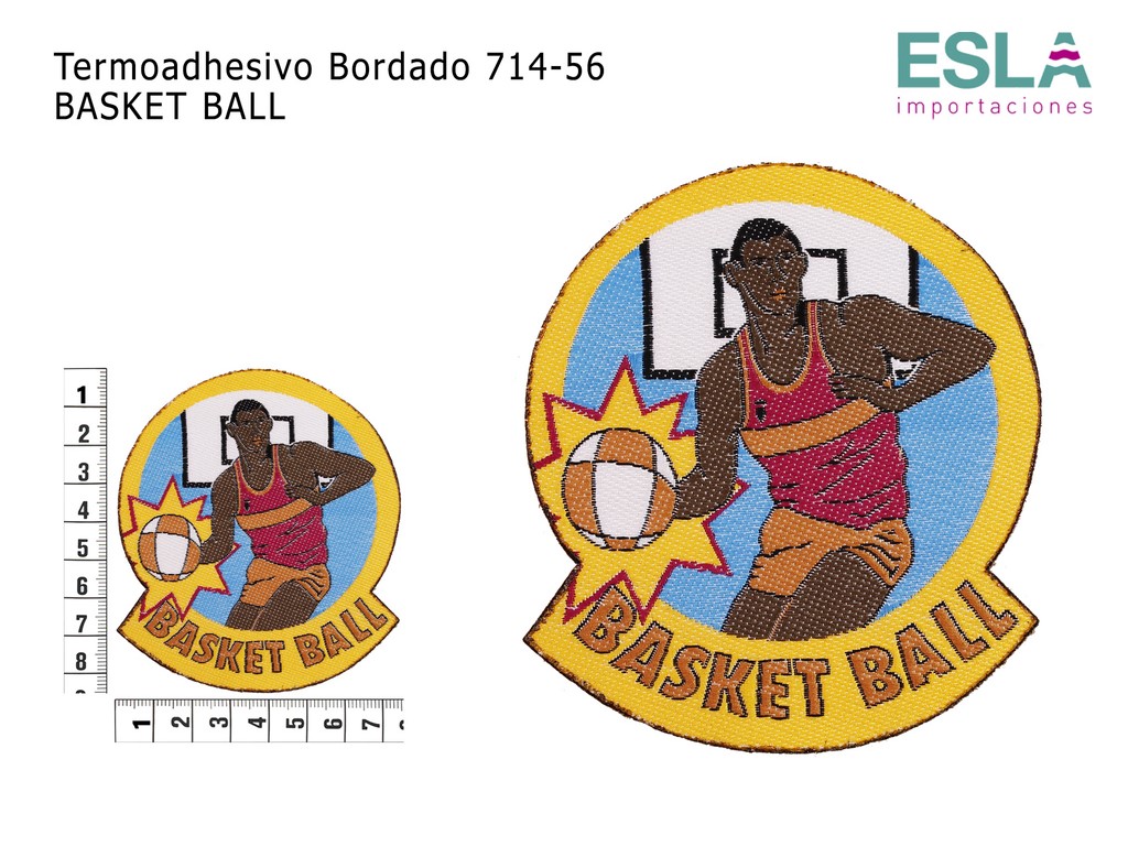 TERMOADHESIVO BORDADO 714-56 BALONCESTO BASKET BALL