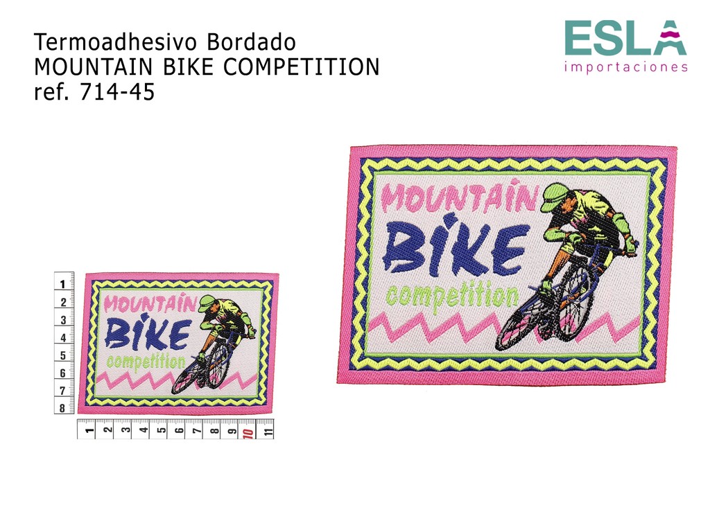 TERMOADHESIVO BORDADO 714-45 MOUNTAIN BIKE COMPETITION