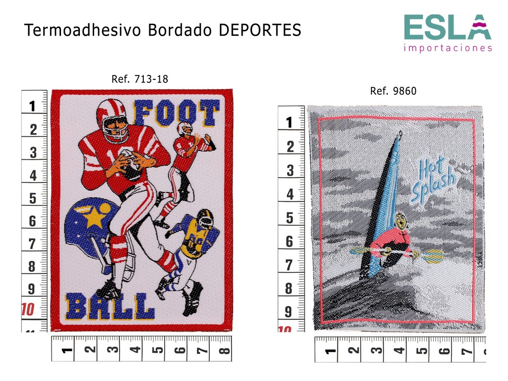 TERMOADHESIVO BORDADO 713-18 FOOTBALL Y 9860 PIRAGUA