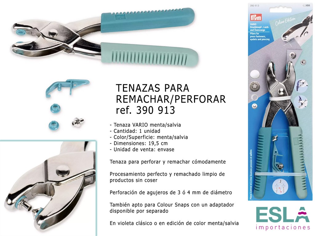 ALICATES TENAZAS PARA PERFORAR Y REMACHAR 390913 PRYM