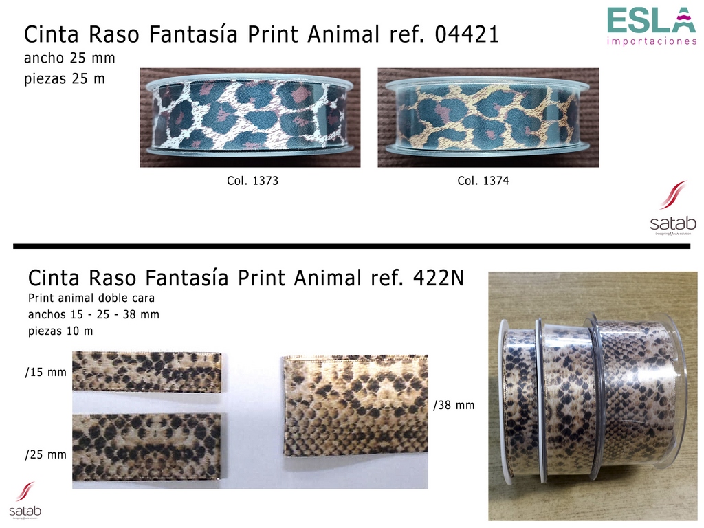 CINTA RASO ESTAMPADO ANIMAL 422N 04221