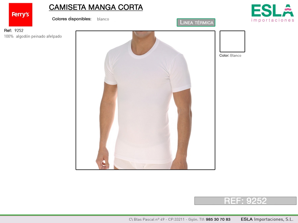 CAMISETA MANGA CORTA FERRYS 9252