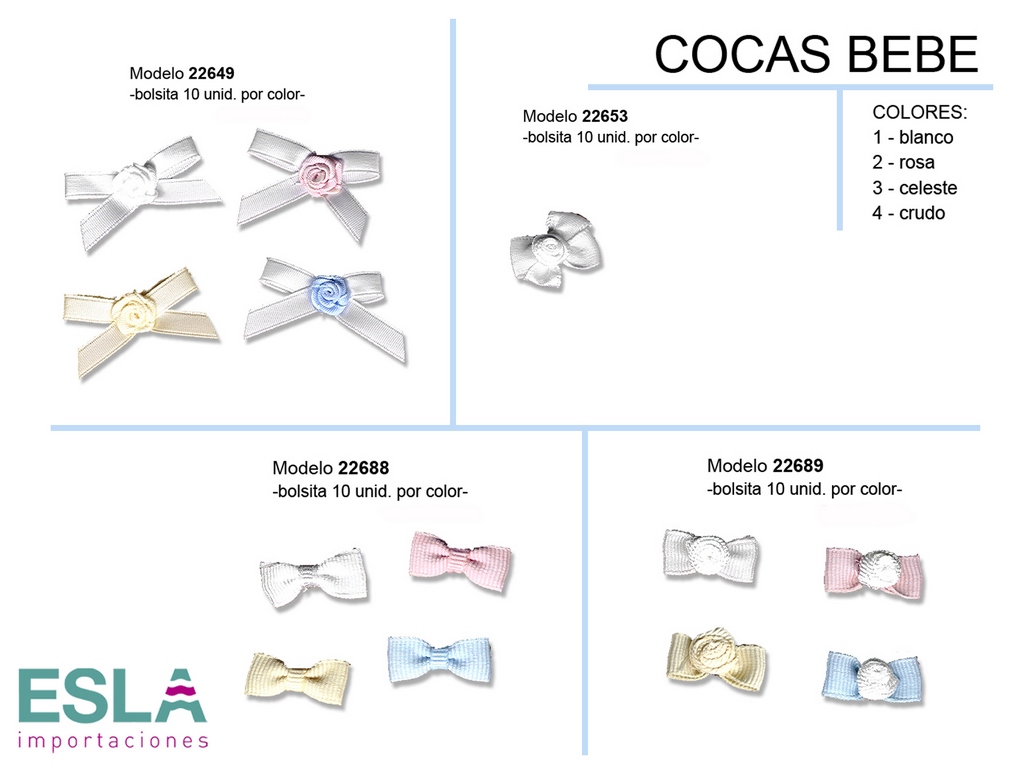 COCAS BEBE 22649 22653 22688 22689