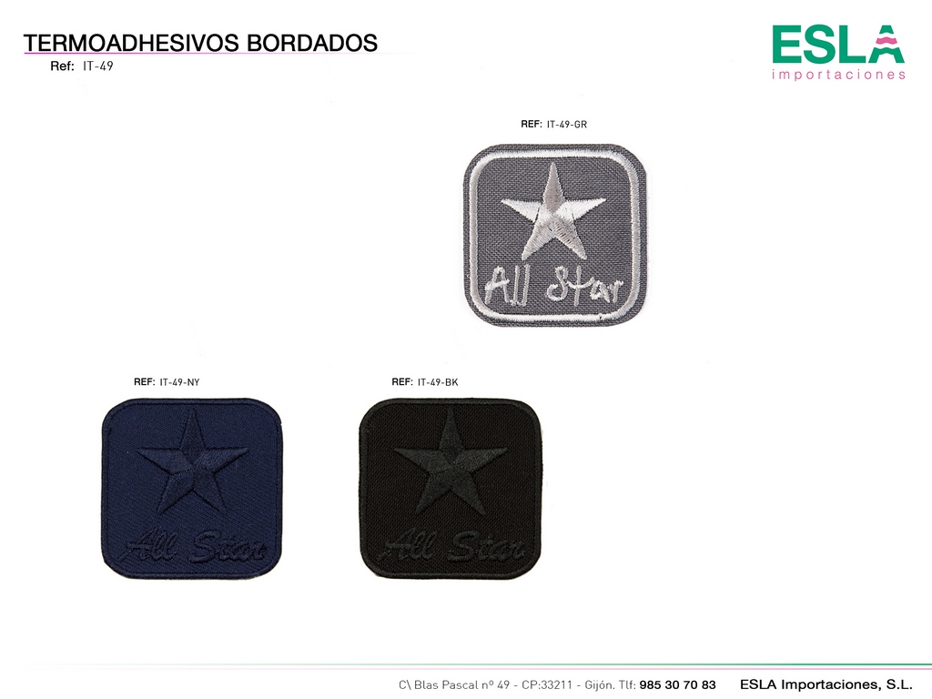 TERMOADHESIVO BORDADO ESTRELLA IT-49