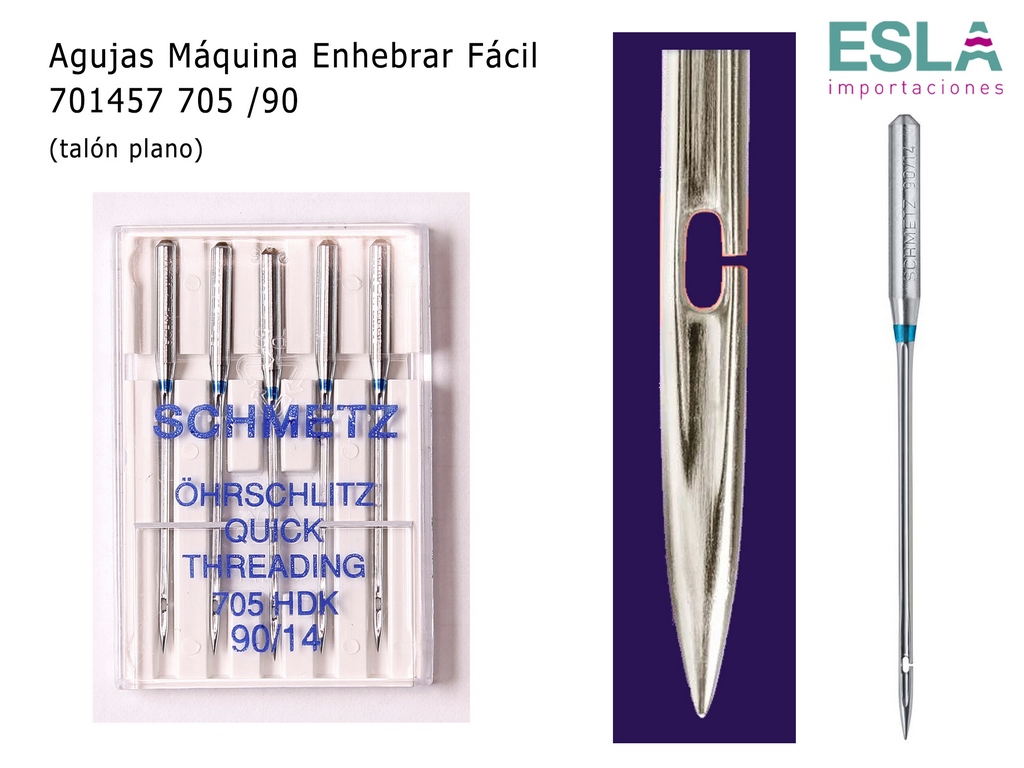 AGUJAS MAQUINA ENHEBRAR FACIL 701457/90 SCHMETZ