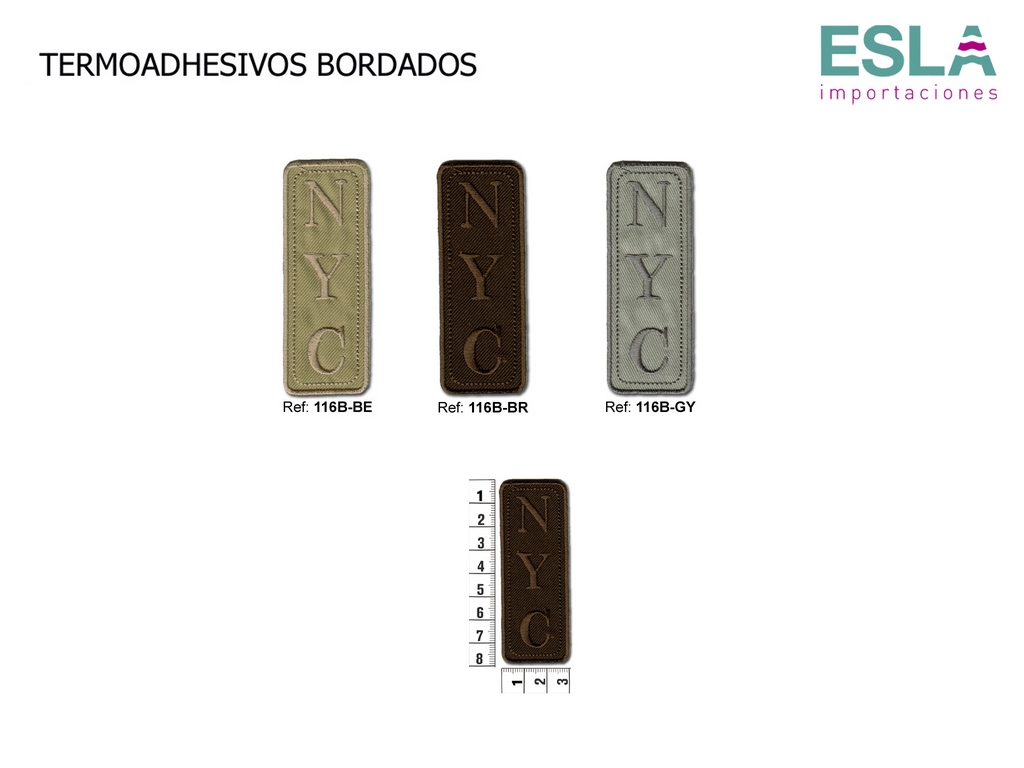TERMOADHESIVO BORDADO 116B NYC