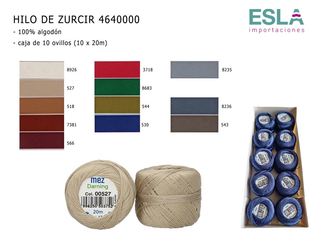 HILO ALGODON ZURCIR 464000 MEZ DARNING