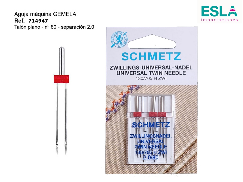 AGUJAS MAQUINA GEMELAS UNIVERSAL 714947 SCHMETZ