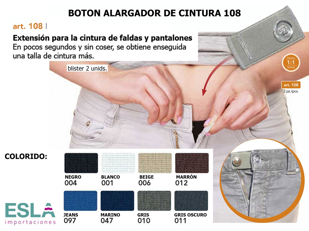BOTON ALARGADOR DE CINTURA 108