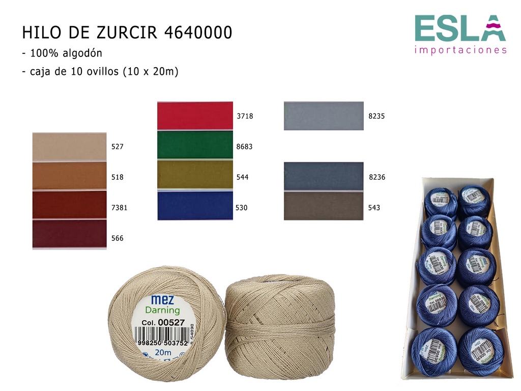 HILO ALGODON ZURCIR 464000 MEZ DARNING